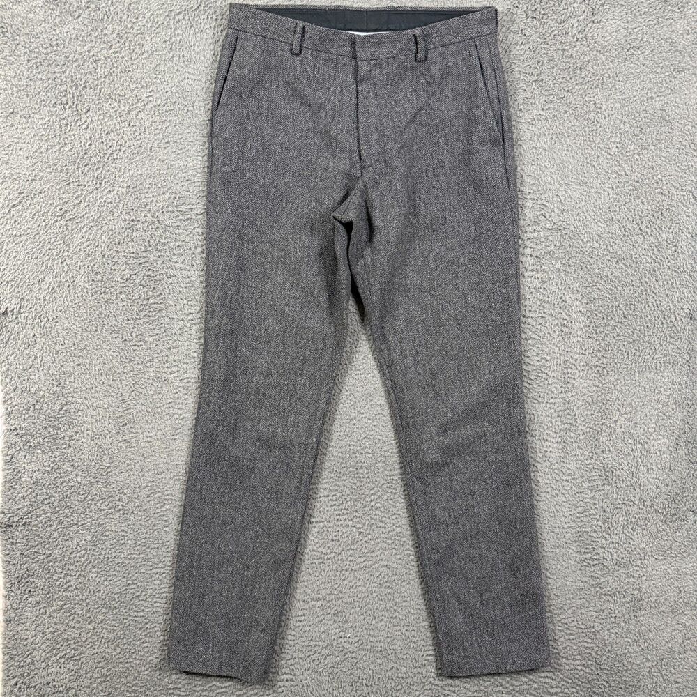 J Crew Pants Mens 33x34 Gray Ludlow Classic Fit Dress Slacks Wool Blend Formal